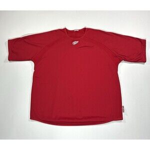 VTG Majestic Detroit Red Wings Therma Base Men Warm Up Jersey Shirt Short Sleeve